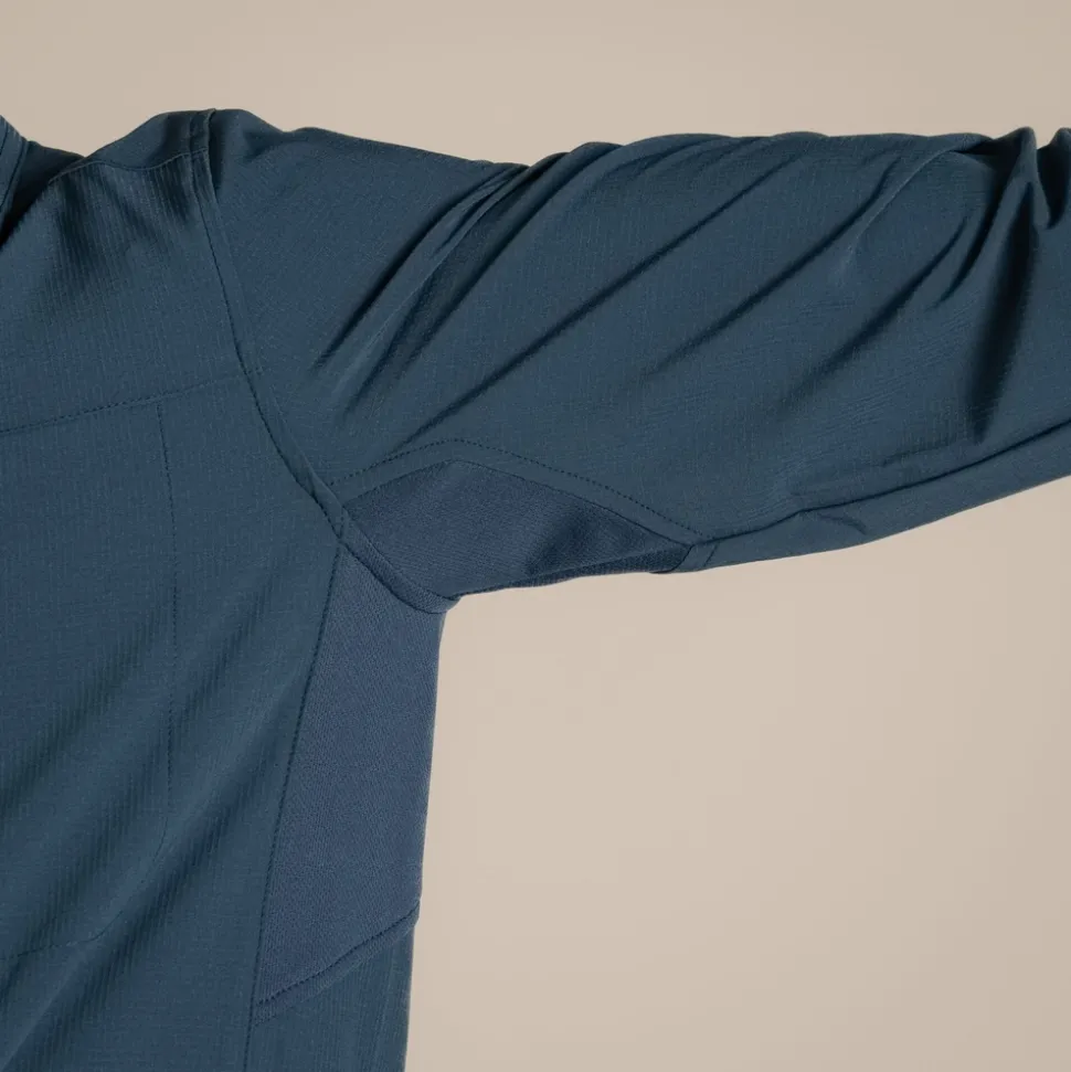 Herren NosiLife Pro Langarmshirt V | Blue Stone