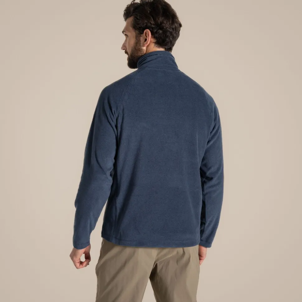 Herren-Fleecejacke Corey VI mit halbem Reißverschluss | Blue Navy Marl