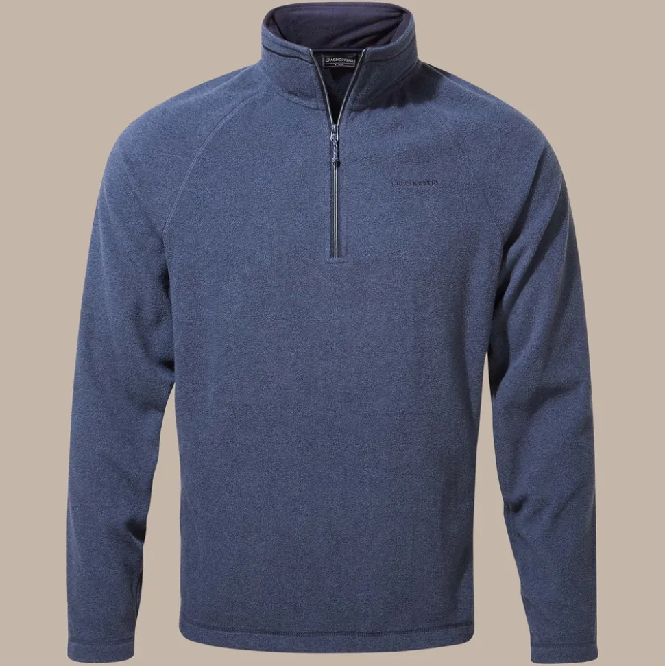 Herren-Fleecejacke Corey VI mit halbem Reißverschluss | Blue Navy Marl