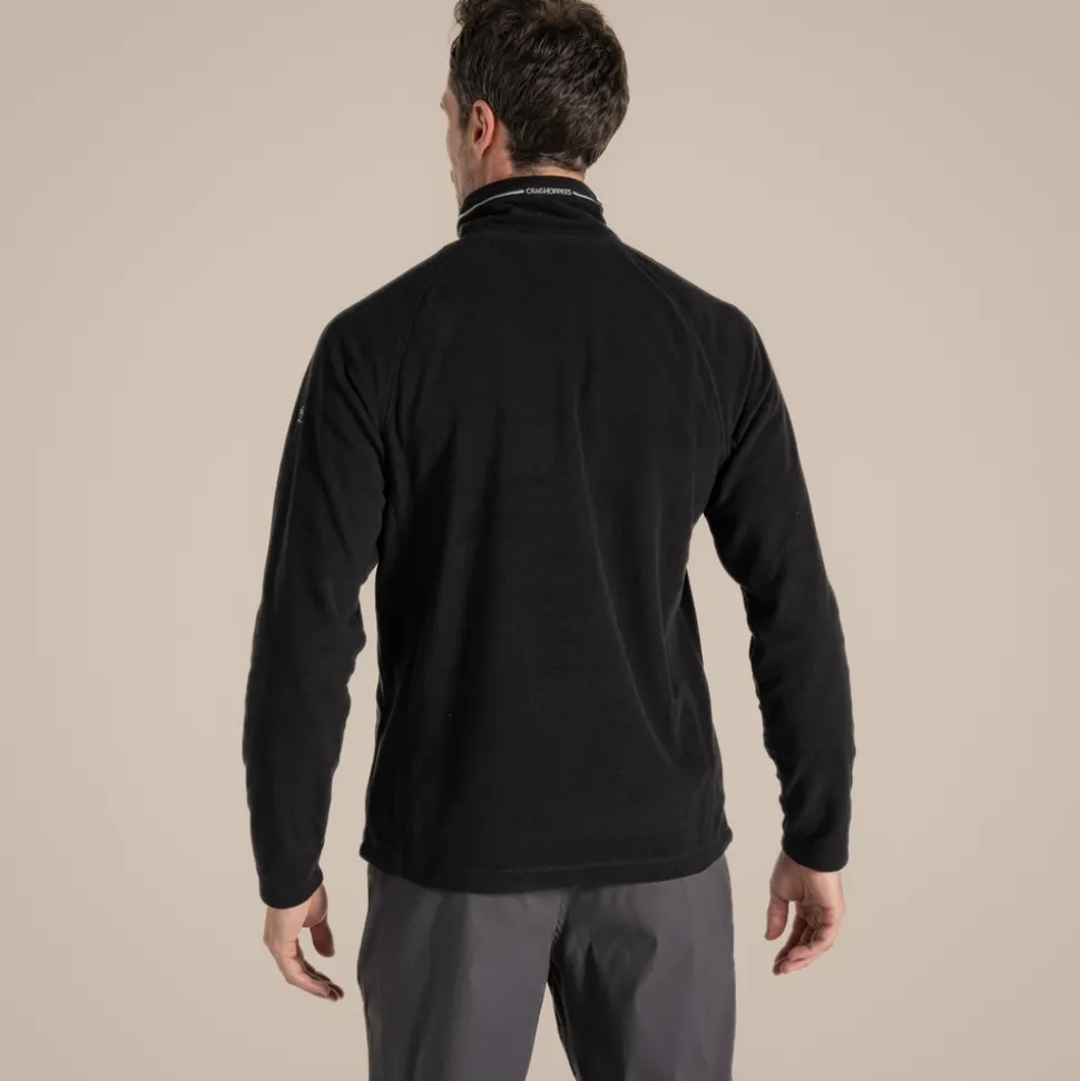 Herren-Fleecejacke Corey VI mit halbem Reißverschluss | Black