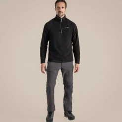 Herren-Fleecejacke Corey VI mit halbem Reißverschluss | Black