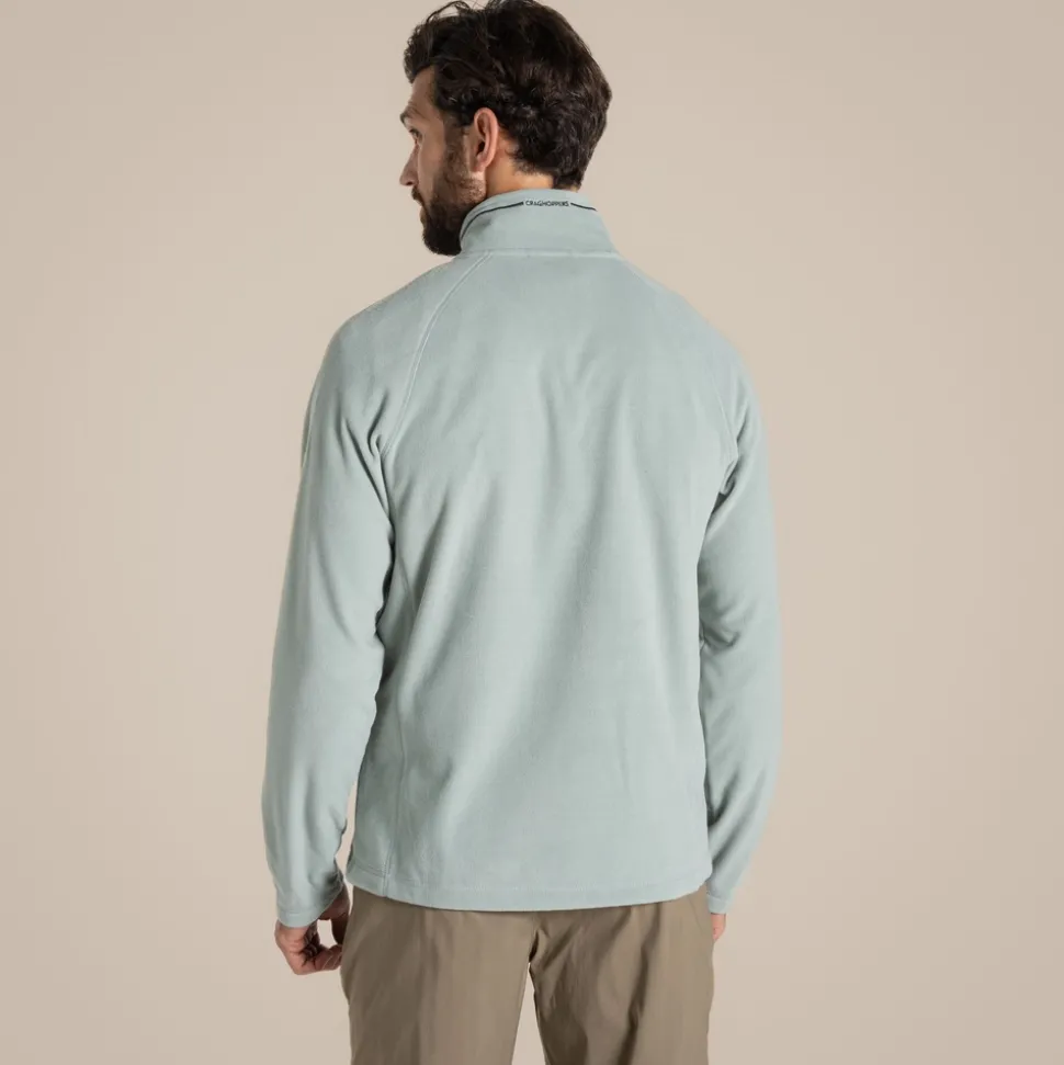 Herren-Fleecejacke Corey VI mit halbem Reißverschluss | Lichen Green