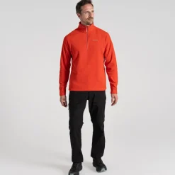 Herren-Fleecejacke Corey VI mit halbem Reißverschluss | Red Rock