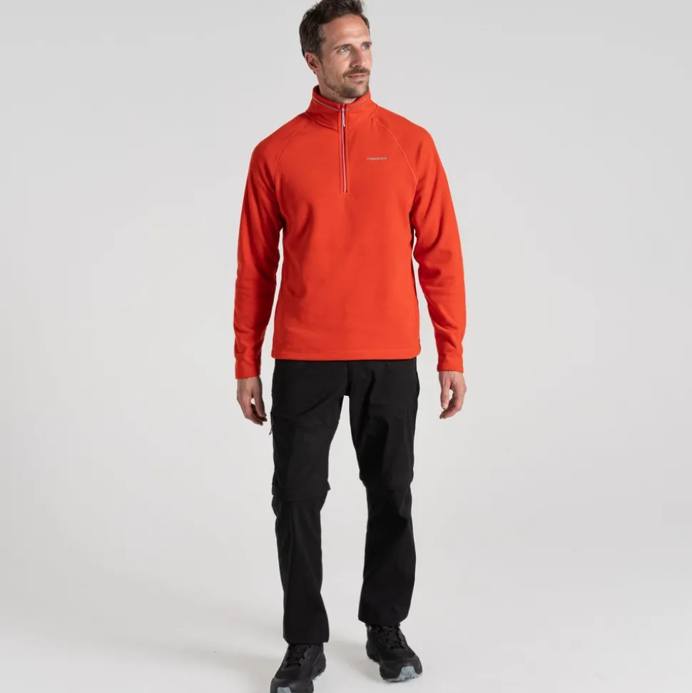 Herren-Fleecejacke Corey VI mit halbem Reißverschluss | Red Rock