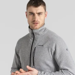 Herren-Fleecejacke Torney II mit durchgehendem Reißverschluss | Dove Grey Marl