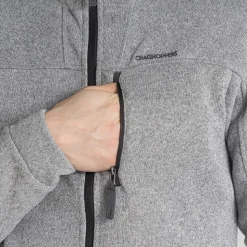 Herren-Fleecejacke Torney II mit durchgehendem Reißverschluss | Dove Grey Marl