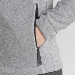 Herren-Fleecejacke Torney II mit durchgehendem Reißverschluss | Dove Grey Marl