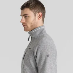 Herren-Fleecejacke Torney II mit durchgehendem Reißverschluss | Dove Grey Marl