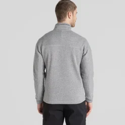 Herren-Fleecejacke Torney II mit halbem Reißverschluss | Dove Grey Marl