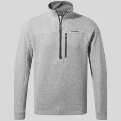 Herren-Fleecejacke Torney II mit halbem Reißverschluss | Dove Grey Marl