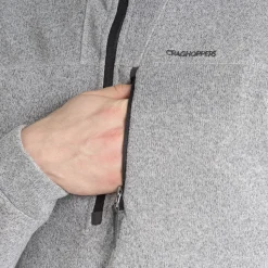 Herren-Fleecejacke Torney II mit halbem Reißverschluss | Dove Grey Marl