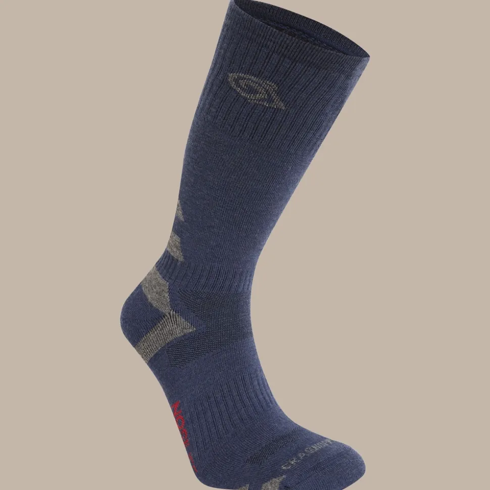 Insektenabweisende Adventure-Socken aus Wollmischung | Blue Navy / Coast Grey