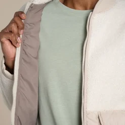 Jamea isolierende Hybridjacke für Damen | Ecru / Stone