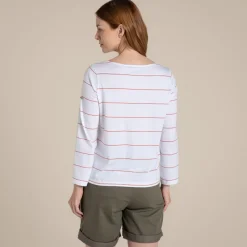 Katitia Langarmshirt für Damen | Red Sandstone Stripe