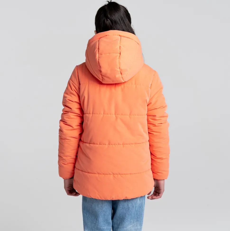 Kid's Sara Insulated Hooded Jacket | Fusion Coral