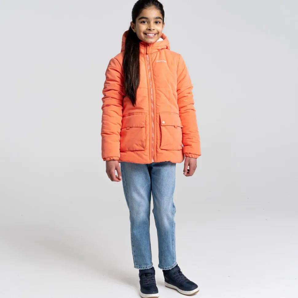 Kid's Sara Insulated Hooded Jacket | Fusion Coral