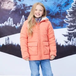 Kid's Sara Insulated Hooded Jacket | Fusion Coral