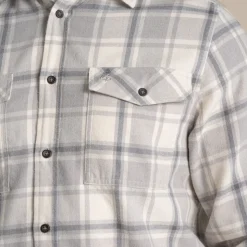 Kiwi Hemd mit langem Ärmel und Karomuster | Soft Grey Marl Check