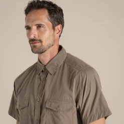 Kiwi-Kurzarmhemd für Herren | Pebble