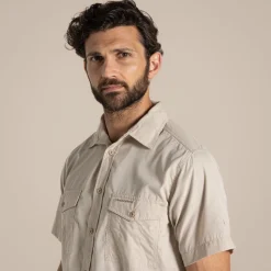 Kiwi-Kurzarmhemd für Herren | Oatmeal