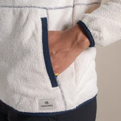 Laia Half Zip Fleece mit Kapuze für Damen | Ecru