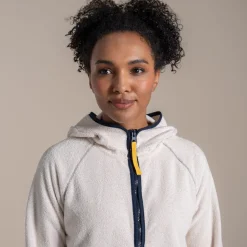 Laia Half Zip Fleece mit Kapuze für Damen | Ecru