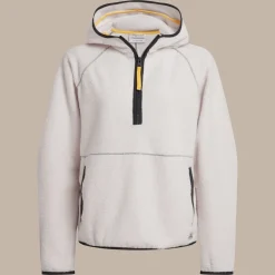 Laia Half Zip Fleece mit Kapuze für Damen | Ecru