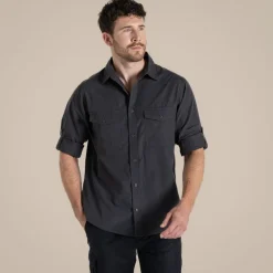 Langärmeliges Expert Kiwi-Hemd für Herren | Carbon Grey