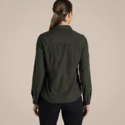 Langärmeliges Expert Kiwi-Shirt für Damen | Dark Cedar Green
