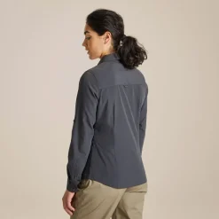 Langärmeliges Expert Kiwi-Shirt für Damen | Carbon Grey
