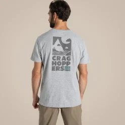 Lucent Kurzarm-T-Shirt für Herren | Soft Grey Marl Landscape