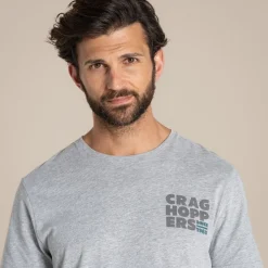 Lucent Kurzarm-T-Shirt für Herren | Soft Grey Marl Landscape