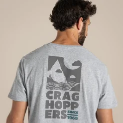 Lucent Kurzarm-T-Shirt für Herren | Soft Grey Marl Landscape