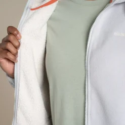 Mari Full Zip Fleece mit Kapuze für Damen | Light Grey Marl