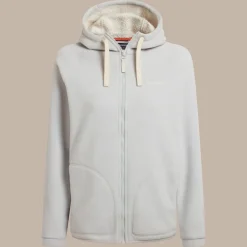 Mari Full Zip Fleece mit Kapuze für Damen | Light Grey Marl