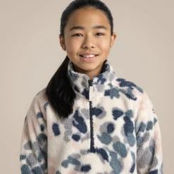 Mellows Half Zip für Kinder | Blue Navy Print