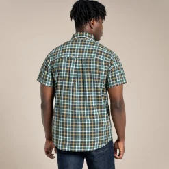 Men's Menlo Short Sleeved Shirt | Spruce Green Check