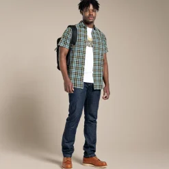 Men's Menlo Short Sleeved Shirt | Spruce Green Check