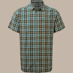Men's Menlo Short Sleeved Shirt | Spruce Green Check