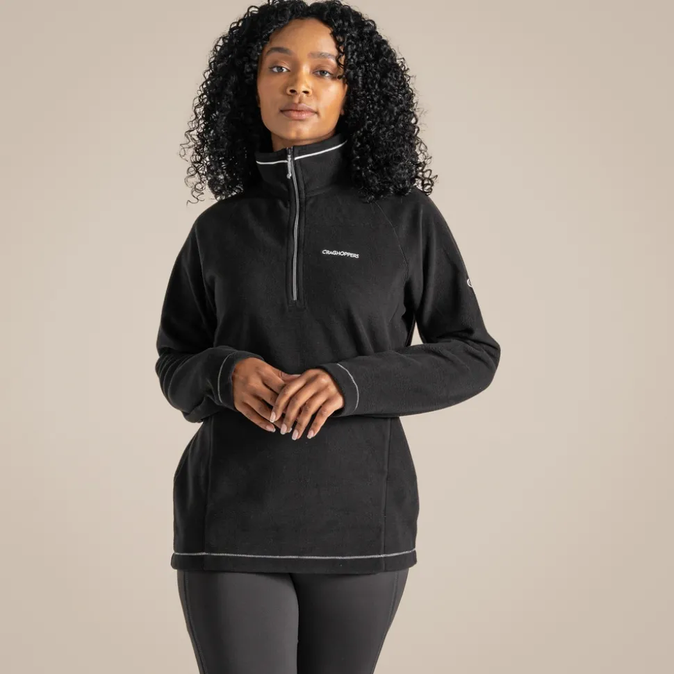 Miska VI Fleece mit halbem Reißverschluss für Damen | Black
