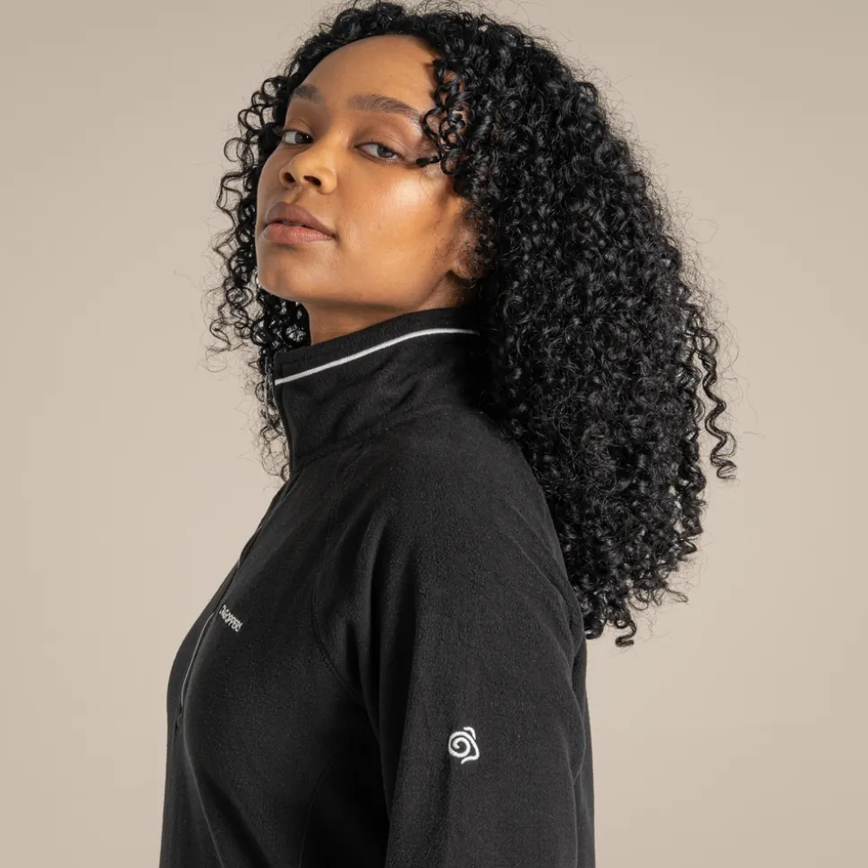 Miska VI Fleece mit halbem Reißverschluss für Damen | Black