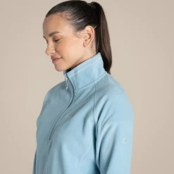 Miska VI Fleece mit halbem Reißverschluss für Damen | Sky Blue