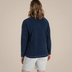 Miska VI Fleece mit halbem Reißverschluss für Damen | Blue Navy