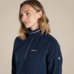 Miska VI Fleece mit halbem Reißverschluss für Damen | Blue Navy
