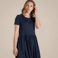 Nosibotanical Ember-Longline-Kleid für Damen | Blue Navy