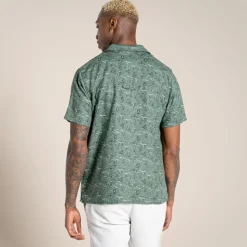 NosiBotanical Hula Hemd mit kurzem Ärmel | Spruce Green Print