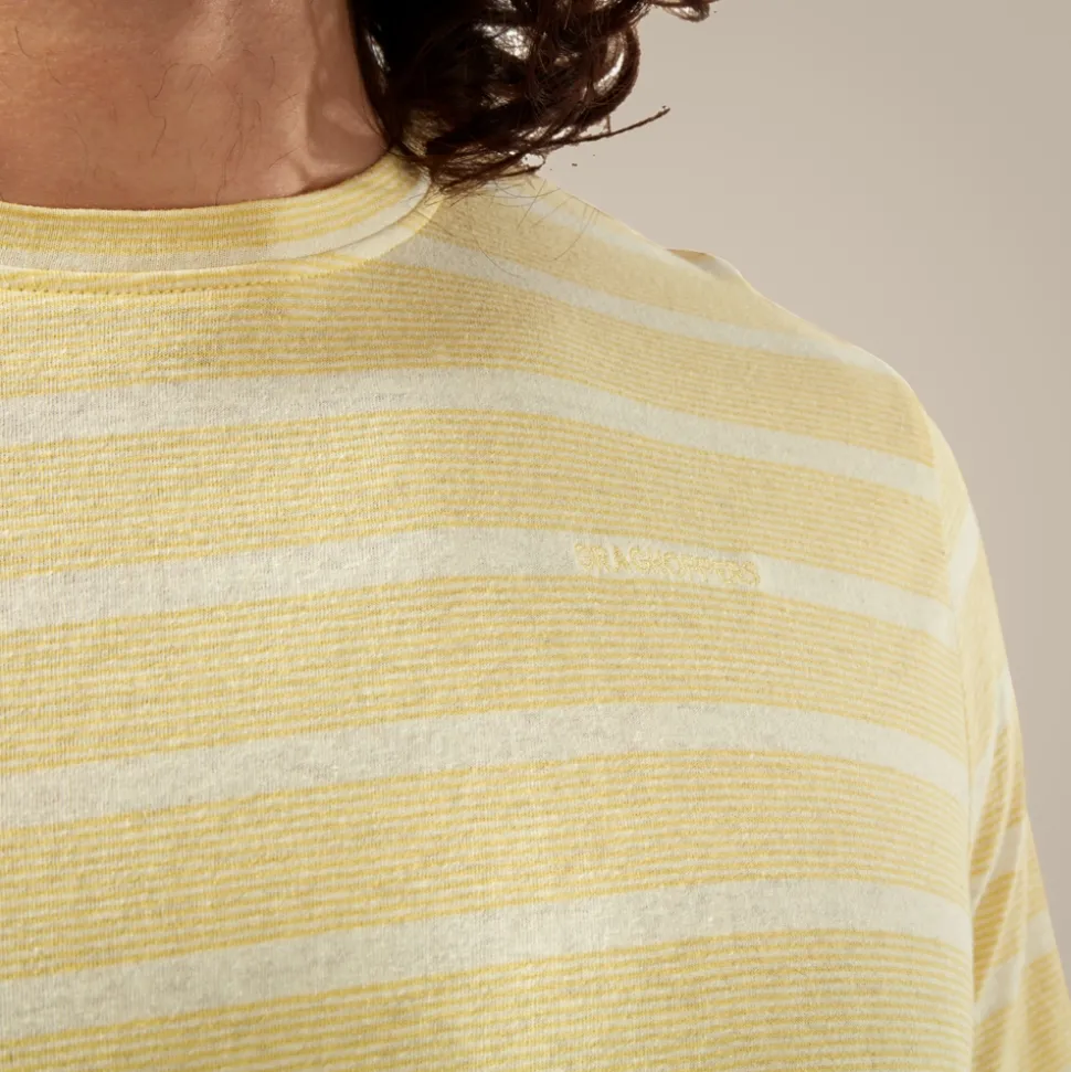 NosiBotanical Sten T-Shirt für Herren | Papyrus Stripe