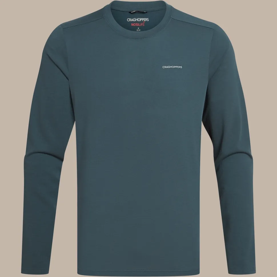 Nosilife Abel Langarm-T-Shirt für Herren | Blue Stone