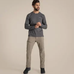 Nosilife Abel Langarm-T-Shirt für Herren | Black Pepper Marl