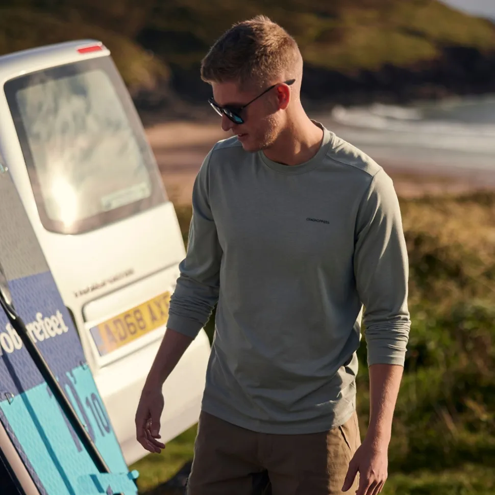 Nosilife Abel Langarm-T-Shirt für Herren | Lichen Green